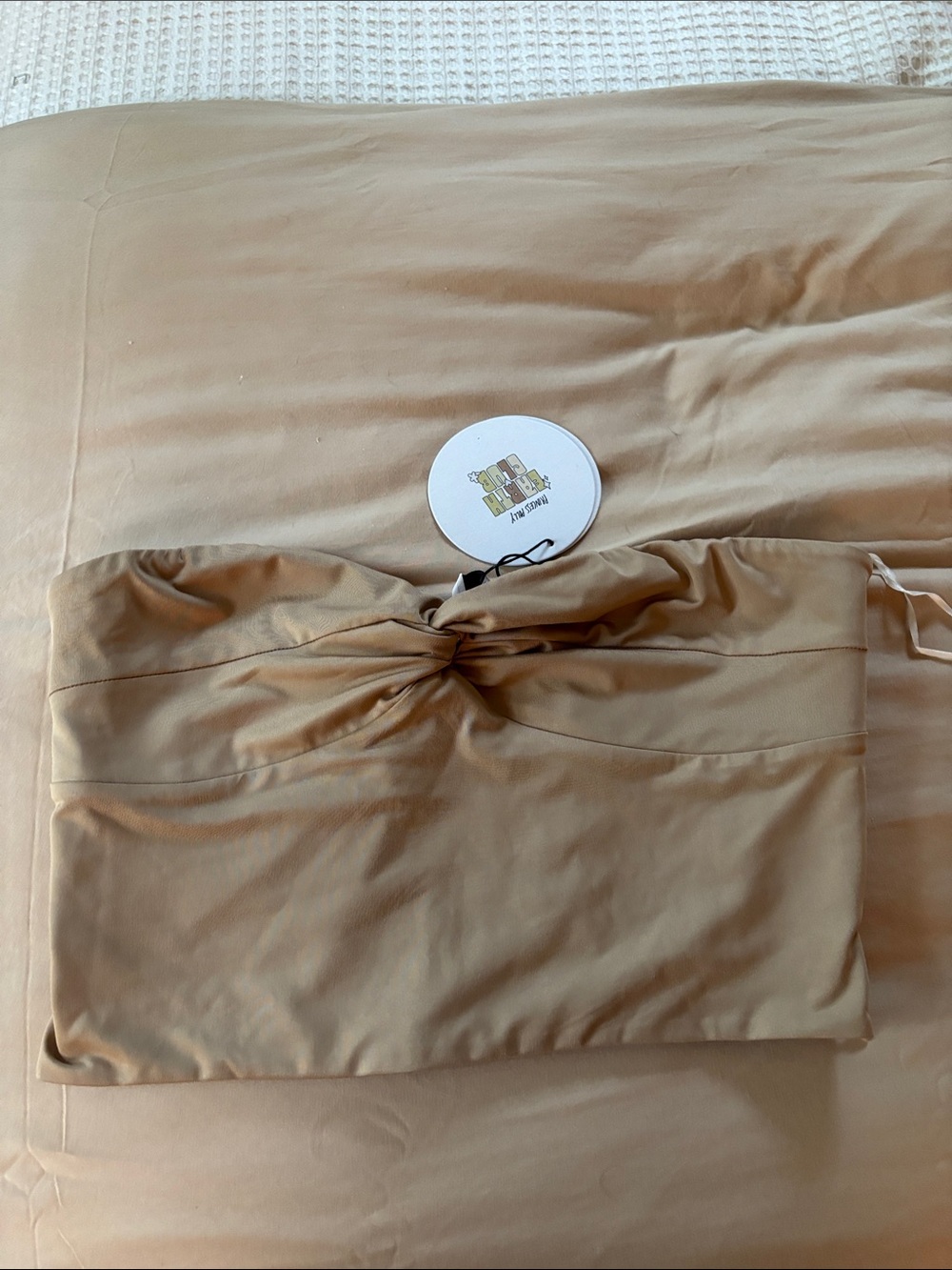 Princess Polly Strapless Twist Front Camisole in Tan